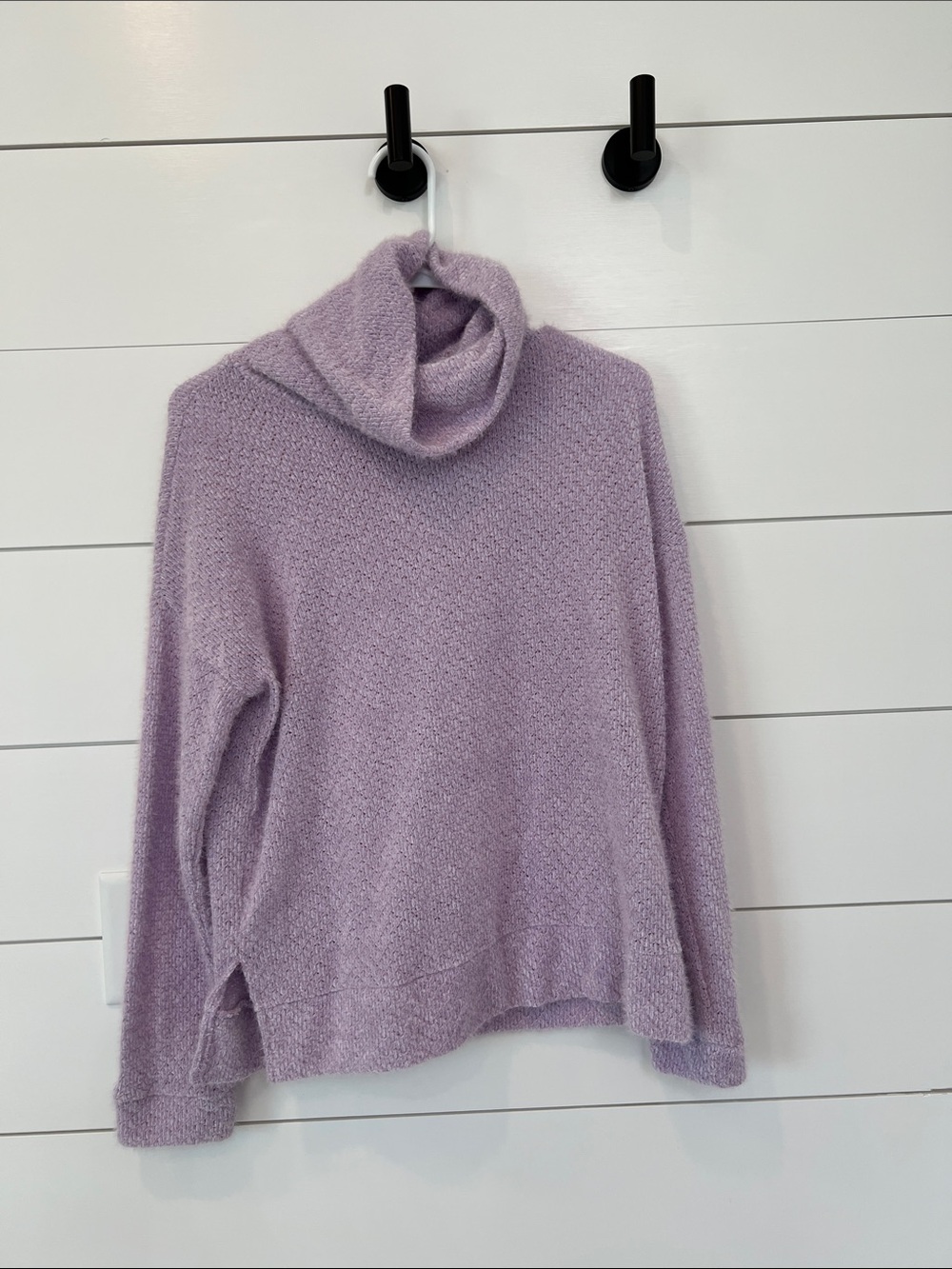 Cozy Lavender Cowl neck Sweater - Women